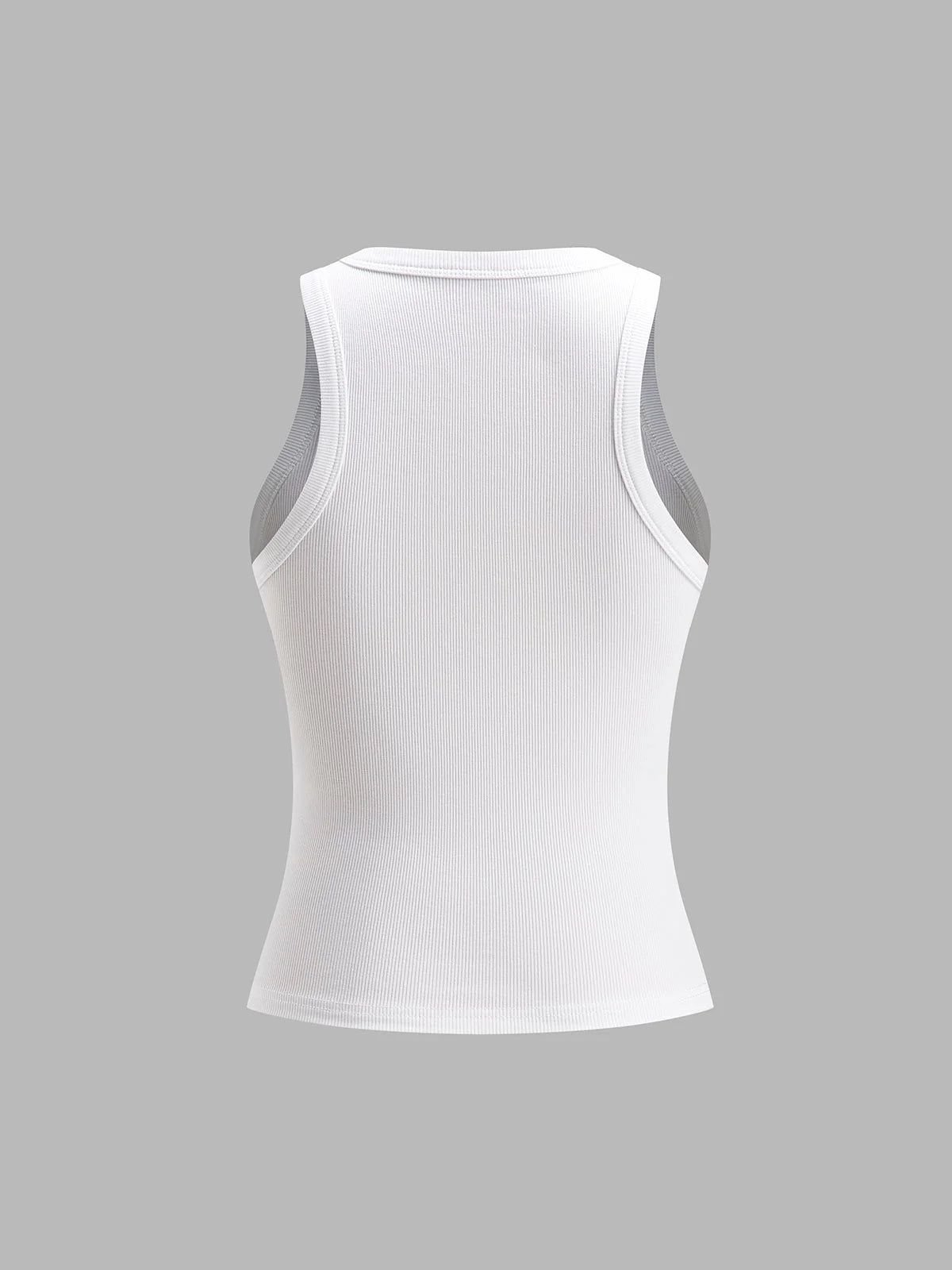 Sleeveless knit top in soft cotton blend with round neckline. Versatile for everyday wear, ideal for casual style.