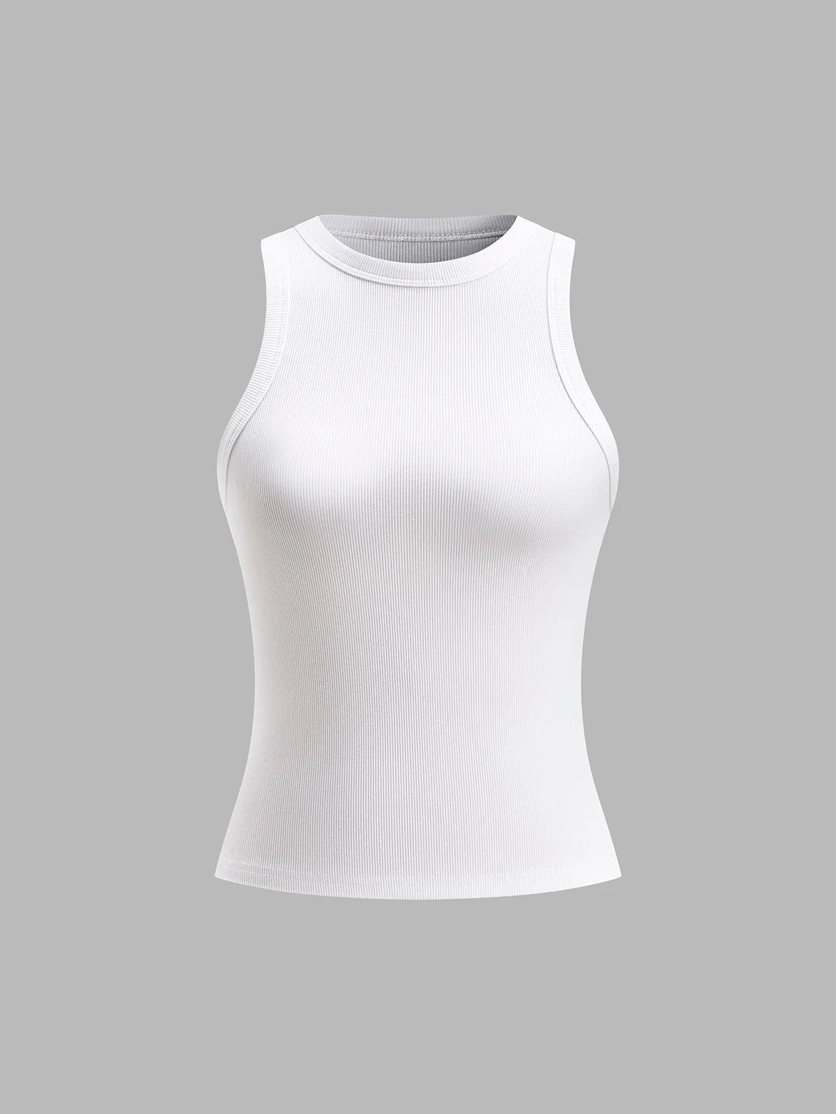 Sleeveless top in soft cotton blend with a relaxed fit for versatile daily wear.