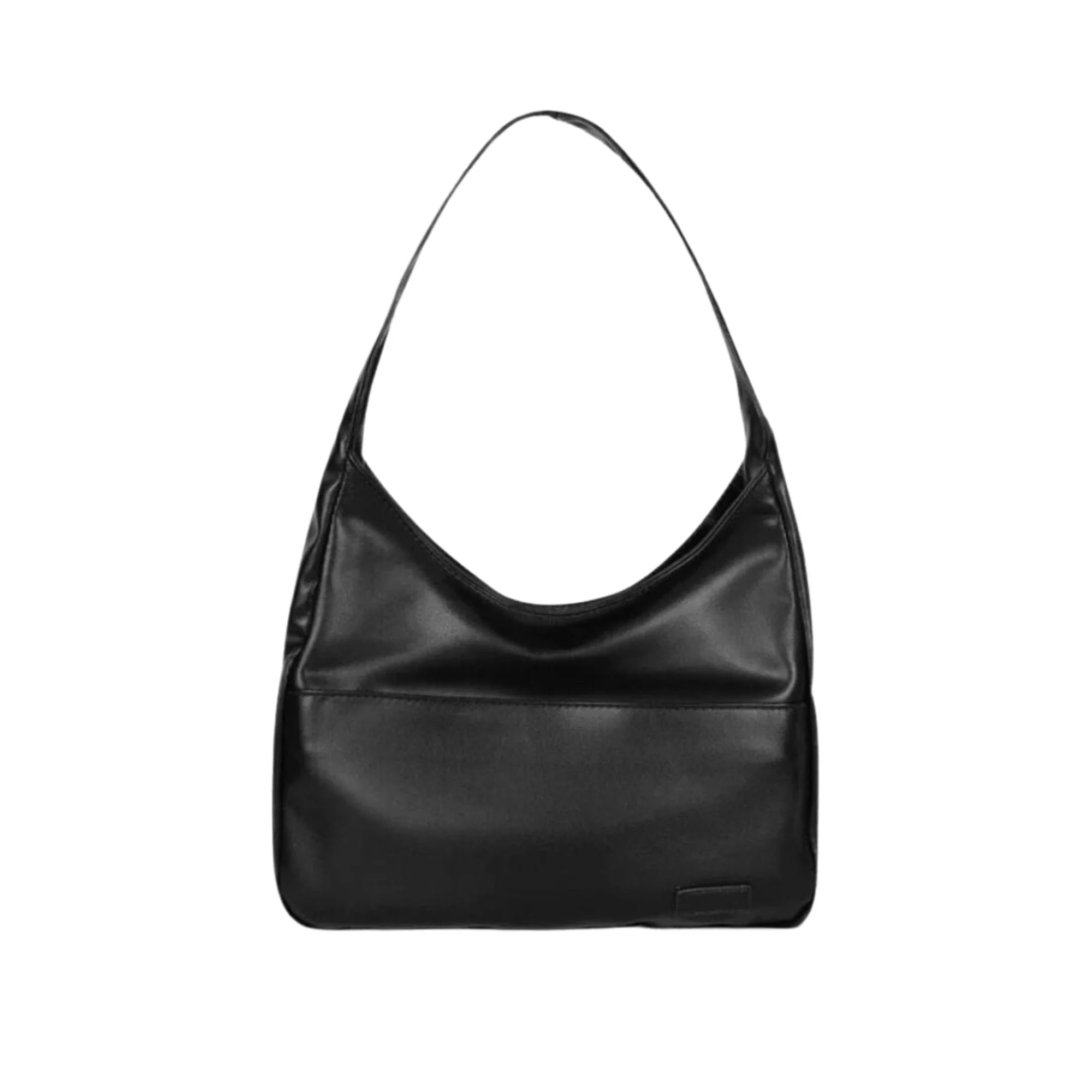 "Black Eliette shoulder bag with sleek modern design and adjustable strap for versatile styling."