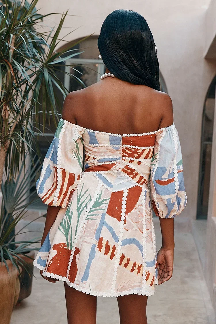 Off-shoulder dress with floral design for women. Soft and breathable fabric with a stylish look perfect for any casual…